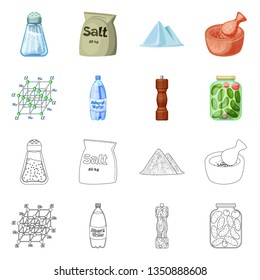 Vector design of cooking and sea icon. Set of cooking and baking   vector icon for stock.