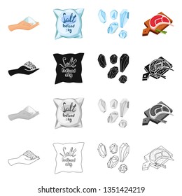 Vector design of cooking and sea icon. Collection of cooking and baking   vector icon for stock.
