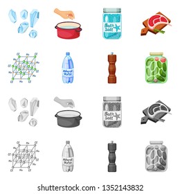 Vector design of cooking and sea icon. Set of cooking and baking   stock symbol for web.