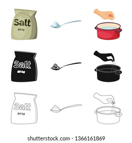 Vector design of cooking and sea icon. Collection of cooking and baking   vector icon for stock.