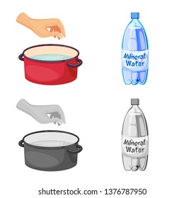 Vector design of cooking and sea icon. Collection of cooking and baking   stock symbol for web.