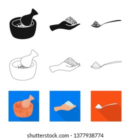 Vector design of cooking and sea icon. Set of cooking and baking   stock vector illustration.