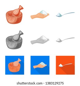 Vector design of cooking and sea icon. Set of cooking and baking   stock vector illustration.