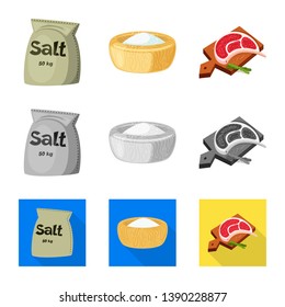 Vector design of cooking and sea icon. Collection of cooking and baking   stock symbol for web.