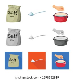 Vector design of cooking and sea icon. Collection of cooking and baking   vector icon for stock.