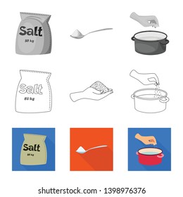 Vector design of cooking and sea icon. Set of cooking and baking   stock symbol for web.