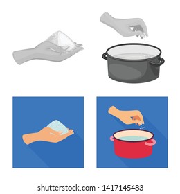 Vector design of cooking and sea icon. Set of cooking and baking   stock vector illustration.