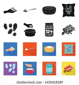 Vector design of cooking and sea icon. Collection of cooking and baking stock vector illustration.