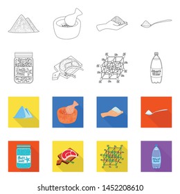 Vector design of cooking and sea icon. Set of cooking and baking stock symbol for web.