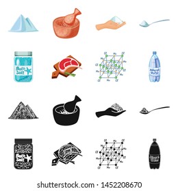 Vector design of cooking and sea icon. Set of cooking and baking vector icon for stock.