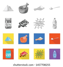 Vector design of cooking and sea icon. Collection of cooking and baking stock symbol for web.