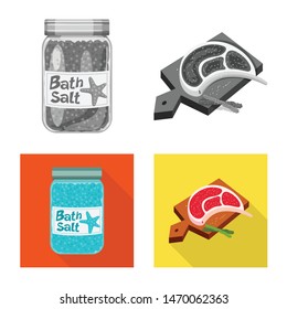 Vector design of cooking and sea icon. Set of cooking and baking vector icon for stock.