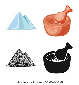Vector design of cooking and sea icon. Collection of cooking and baking stock symbol for web.
