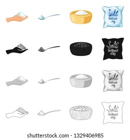 Vector design of cooking and sea logo. Collection of cooking and baking   stock vector illustration.
