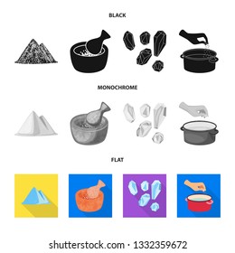 Vector design of cooking and sea logo. Collection of cooking and baking   vector icon for stock.