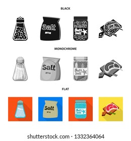 Vector design of cooking and sea logo. Collection of cooking and baking   stock symbol for web.