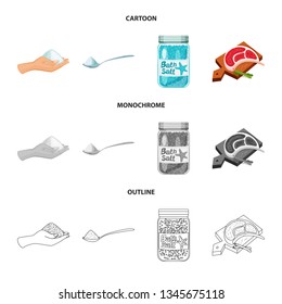 Vector design of cooking and sea logo. Collection of cooking and baking   stock vector illustration.