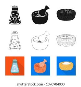 Vector design of cooking and sea logo. Set of cooking and baking   stock symbol for web.