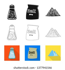 Vector design of cooking and sea logo. Set of cooking and baking   stock vector illustration.