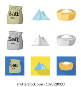 Vector design of cooking and sea logo. Collection of cooking and baking   stock symbol for web.