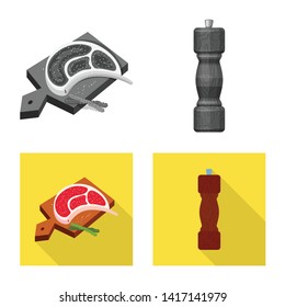 Vector design of cooking and sea logo. Collection of cooking and baking   stock symbol for web.