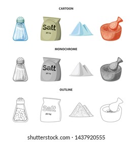 Vector design of cooking and sea logo. Set of cooking and baking vector icon for stock.