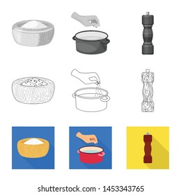 Vector design of cooking and sea logo. Set of cooking and baking stock vector illustration.