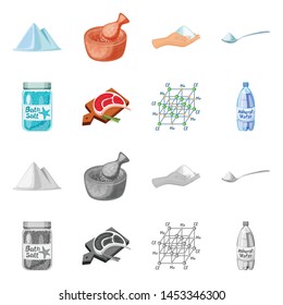 Vector design of cooking and sea logo. Set of cooking and baking vector icon for stock.