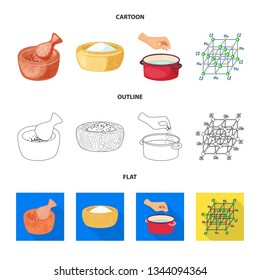Vector design of cooking and sea sign. Collection of cooking and baking   stock vector illustration.