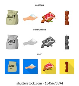 Vector design of cooking and sea sign. Collection of cooking and baking   vector icon for stock.