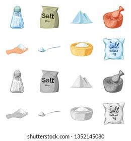 Vector design of cooking and sea sign. Collection of cooking and baking   vector icon for stock.