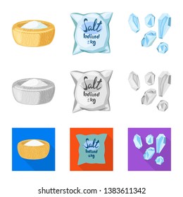 Vector design of cooking and sea sign. Collection of cooking and baking   vector icon for stock.