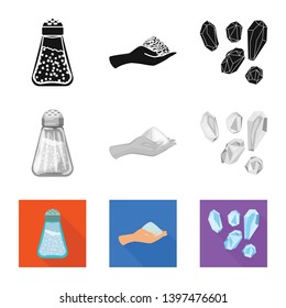 Vector design  cooking and sea sign. Set  cooking and baking   vector icon for stock.