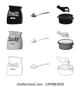 Vector design of cooking and sea sign. Collection of cooking and baking   vector icon for stock.