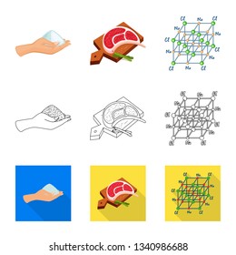 Vector design of cooking and sea symbol. Set of cooking and baking   stock symbol for web.