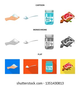 Vector design of cooking and sea symbol. Set of cooking and baking   stock symbol for web.