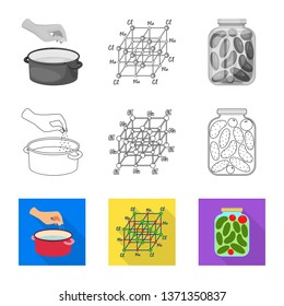 Vector design of cooking and sea symbol. Collection of cooking and baking   stock vector illustration.