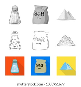Vector design of cooking and sea symbol. Set of cooking and baking   stock vector illustration.