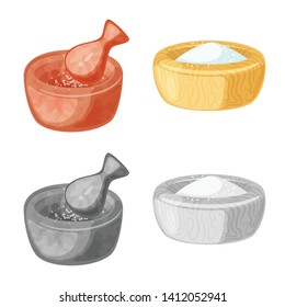 Vector design of cooking and sea symbol. Set of cooking and baking   vector icon for stock.