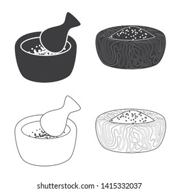 Vector design of cooking and sea symbol. Collection of cooking and baking   stock vector illustration.