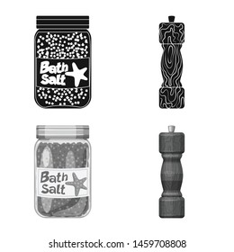 Vector design of cooking and sea symbol. Collection of cooking and baking stock symbol for web.