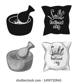 Vector design of cooking and sea symbol. Collection of cooking and baking stock vector illustration.