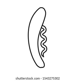 Vector design of corkscrew-spin and gimlet symbol. Graphic of corkscrew-spin and wine stock symbol for web.