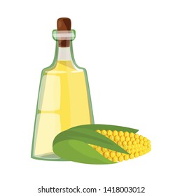 Vector design of corn and bio sign. Set of corn and vitamin vector icon for stock.