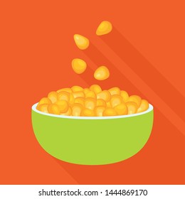 Vector design of corn and cereal icon. Collection of corn and dish stock symbol for web.