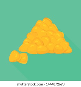 Vector design of corn and seed symbol. Collection of corn and ripe stock vector illustration.