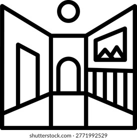 Vector Design Corridor Icon Style