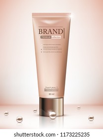 Vector design of cosmetic package advertising template for hand or face cream