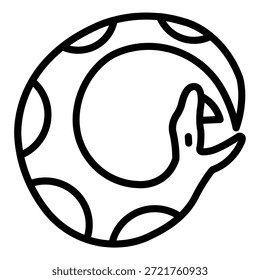 Estilo de Ícone de Serpente Cósmica de Design de Vetor