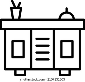 Vektordesign-Counter-Desk-Symbol-Stil